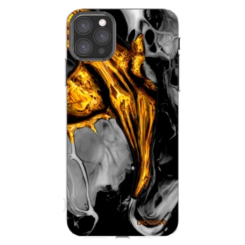 Picasee διαφανής θήκη σιλικόνης Apple iPhone 11 Pro Max - Black Gold
