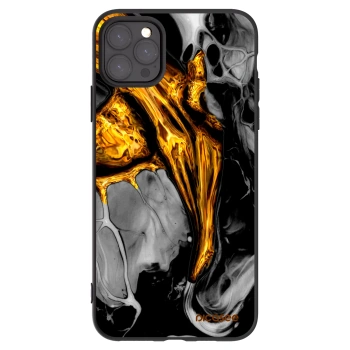 Picasee Μαύρη θήκη σιλικόνης για Apple iPhone 11 Pro Max - Black Gold