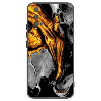 Picasee Μαύρη θήκη σιλικόνης για Huawei Nova 5T - Black Gold