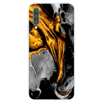 Picasee διαφανής θήκη σιλικόνης Samsung Galaxy A30s A307F - Black Gold
