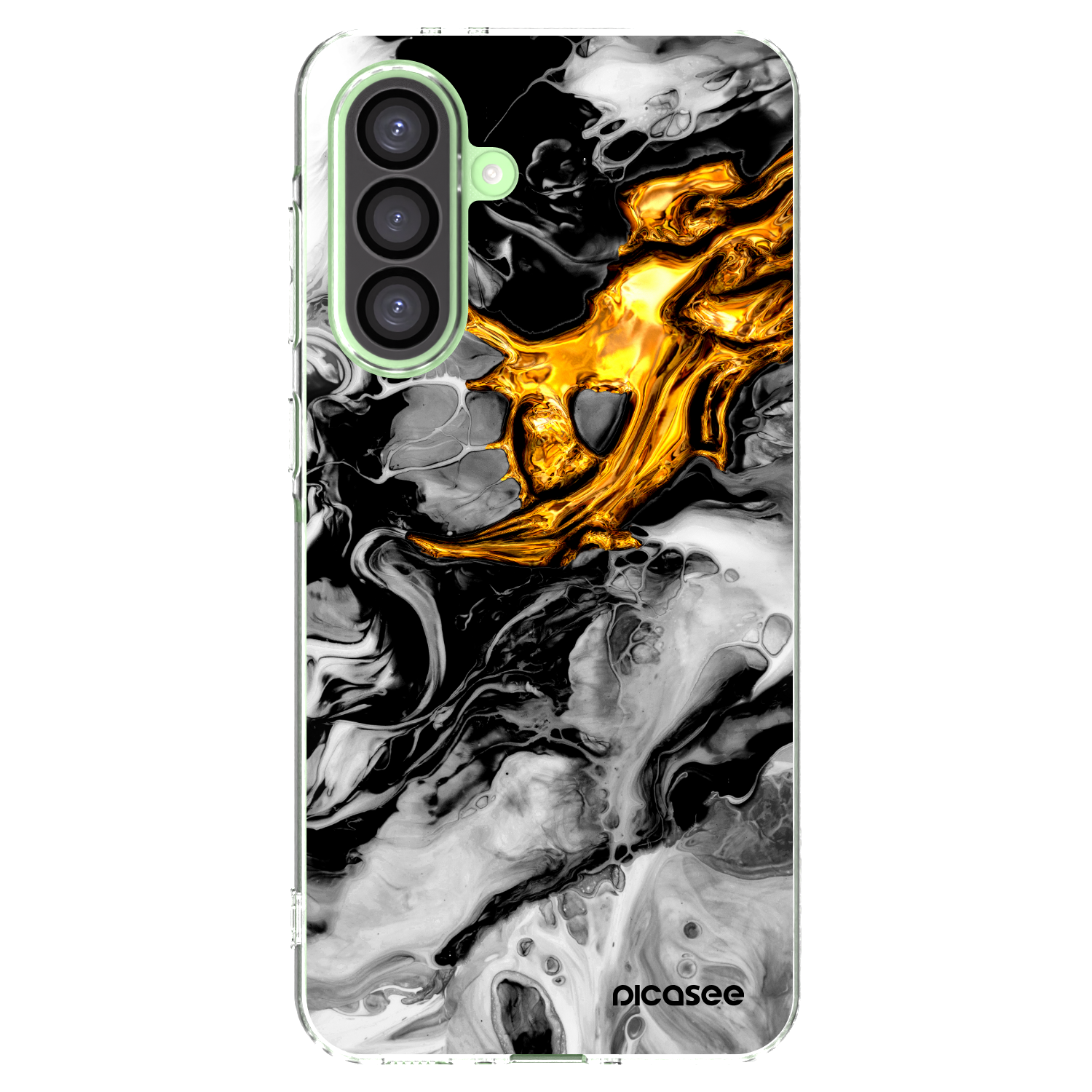 Picasee διαφανής θήκη σιλικόνης Samsung Galaxy A26 5G A266B - Black Gold 2