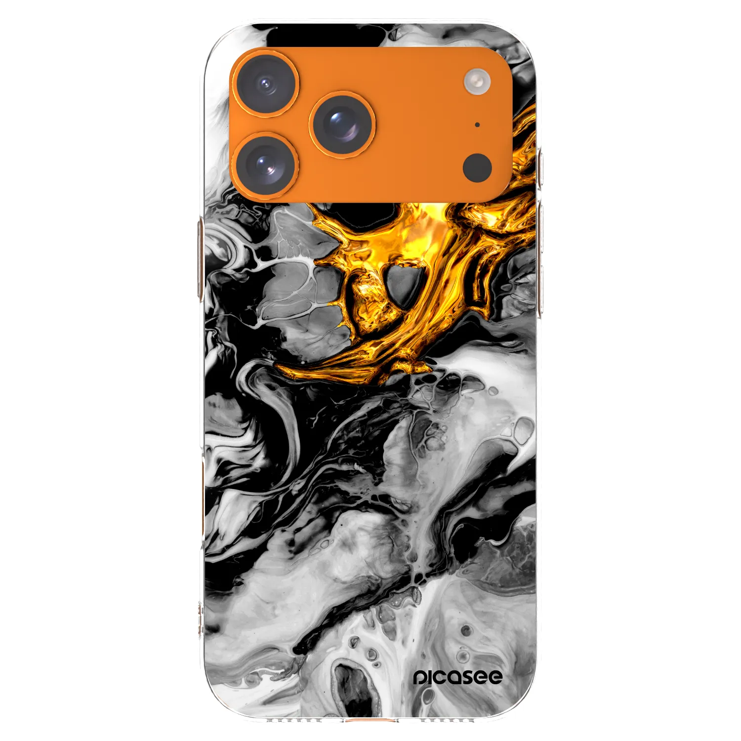 Picasee διαφανής θήκη σιλικόνης Apple iPhone 17 Pro Max - Black Gold 2