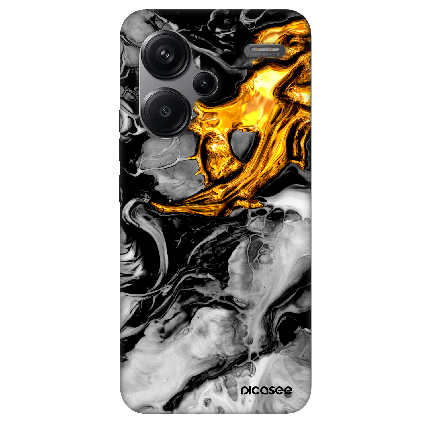 Picasee Fashion Case για Xiaomi Redmi Note 13 Pro+ 5G - Black Gold 2
