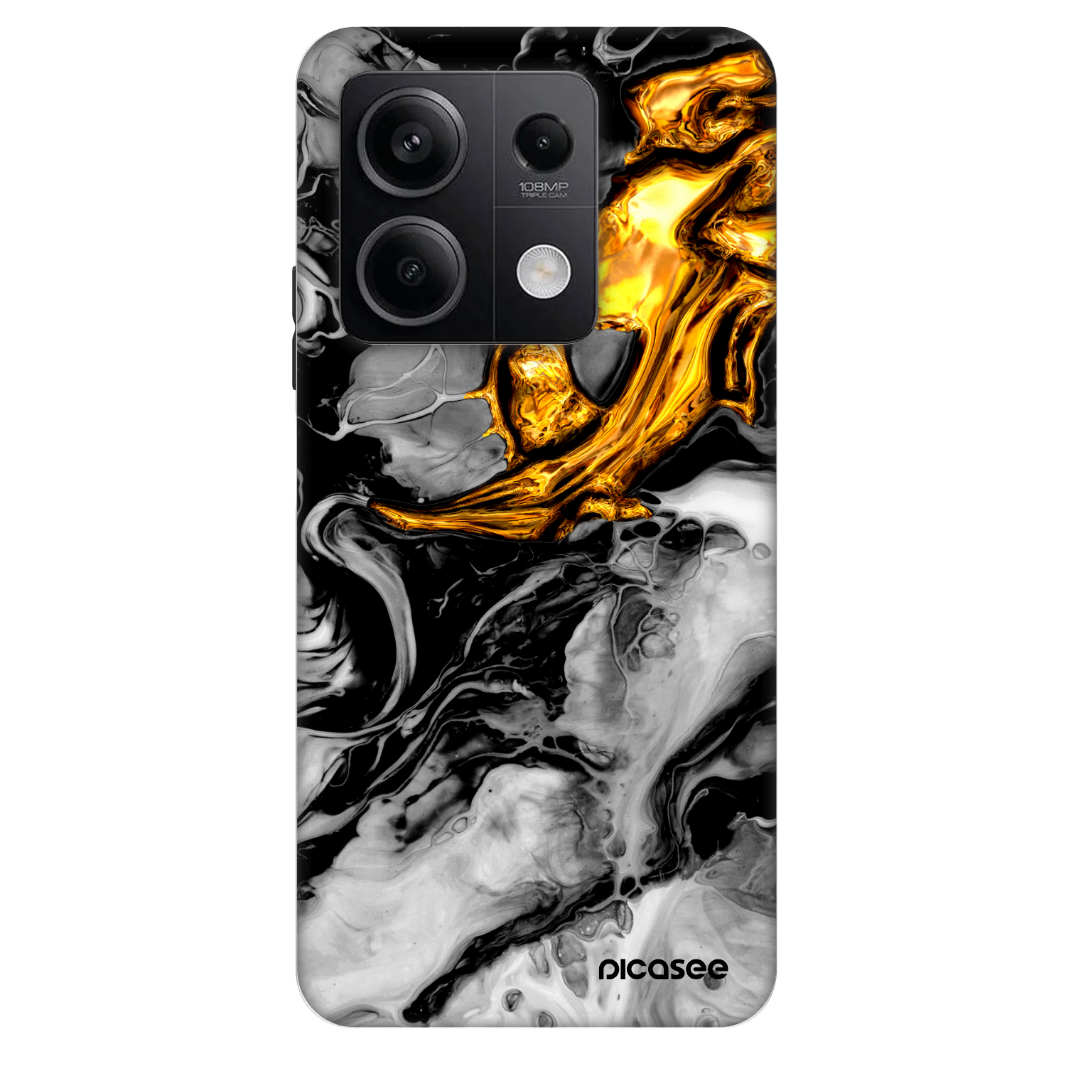 Picasee Fashion Case για Xiaomi Redmi Note 13 5G - Black Gold 2