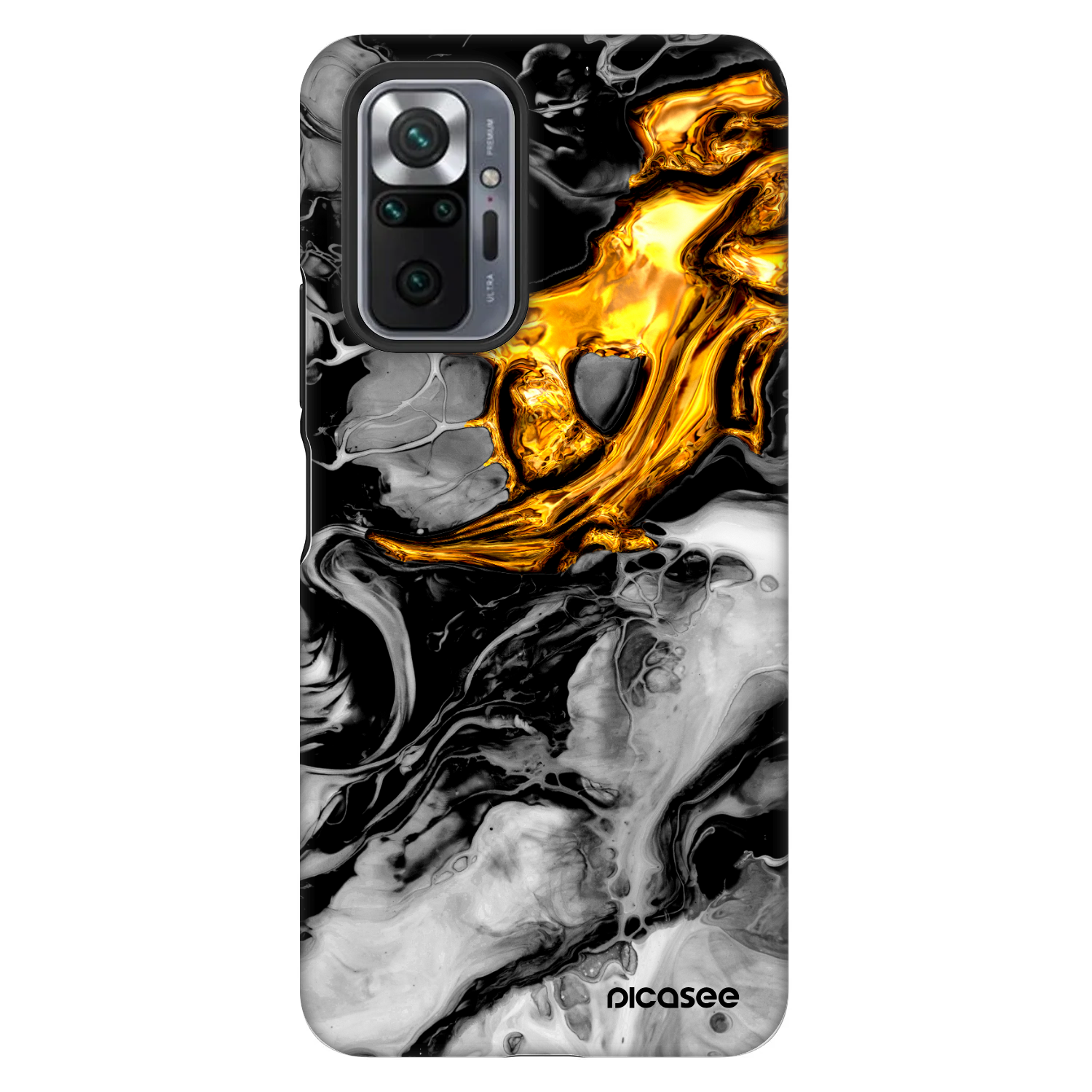 Picasee Fashion Case για Xiaomi Redmi Note 10 Pro - Black Gold 2