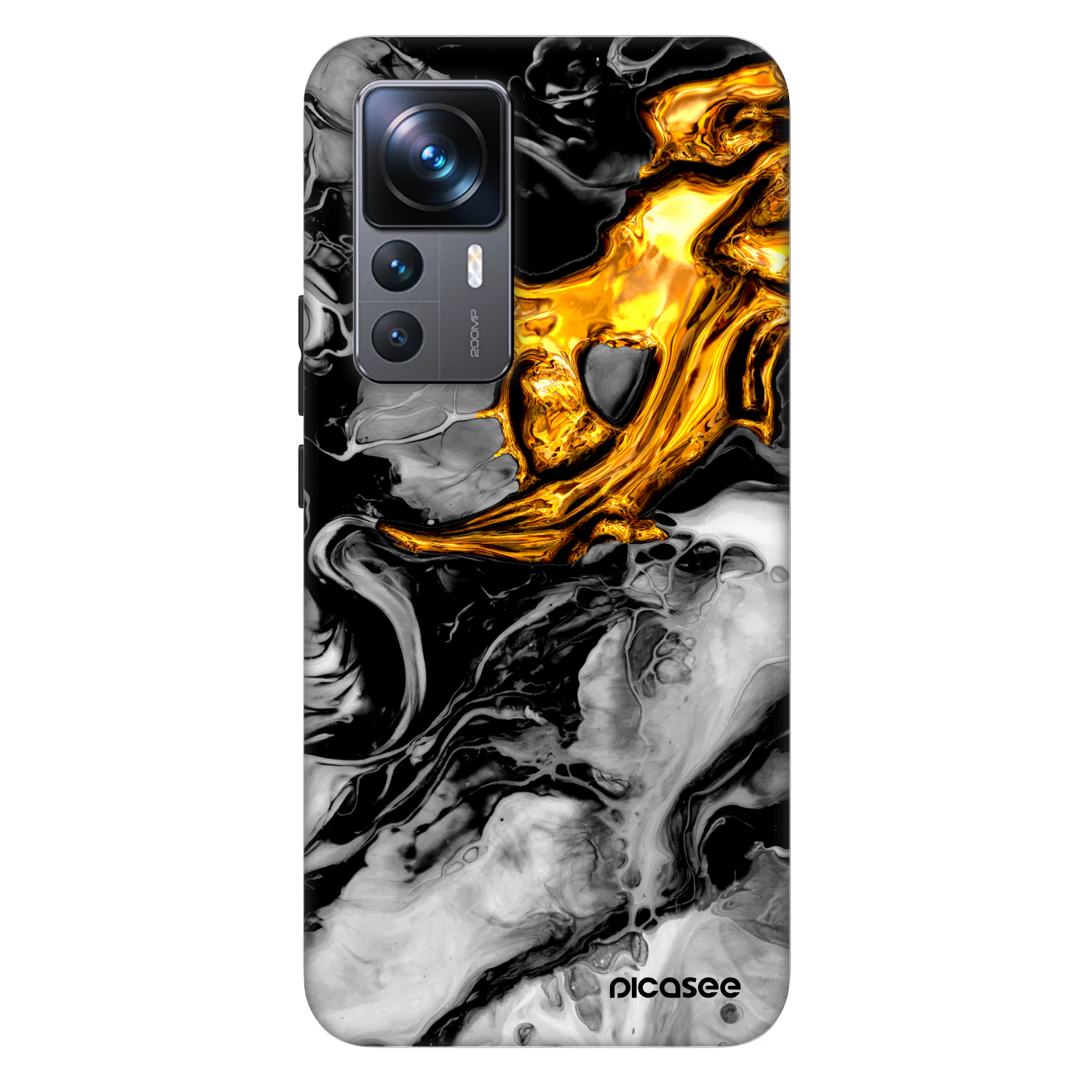 Picasee Fashion Case για Xiaomi 12T Pro - Black Gold 2