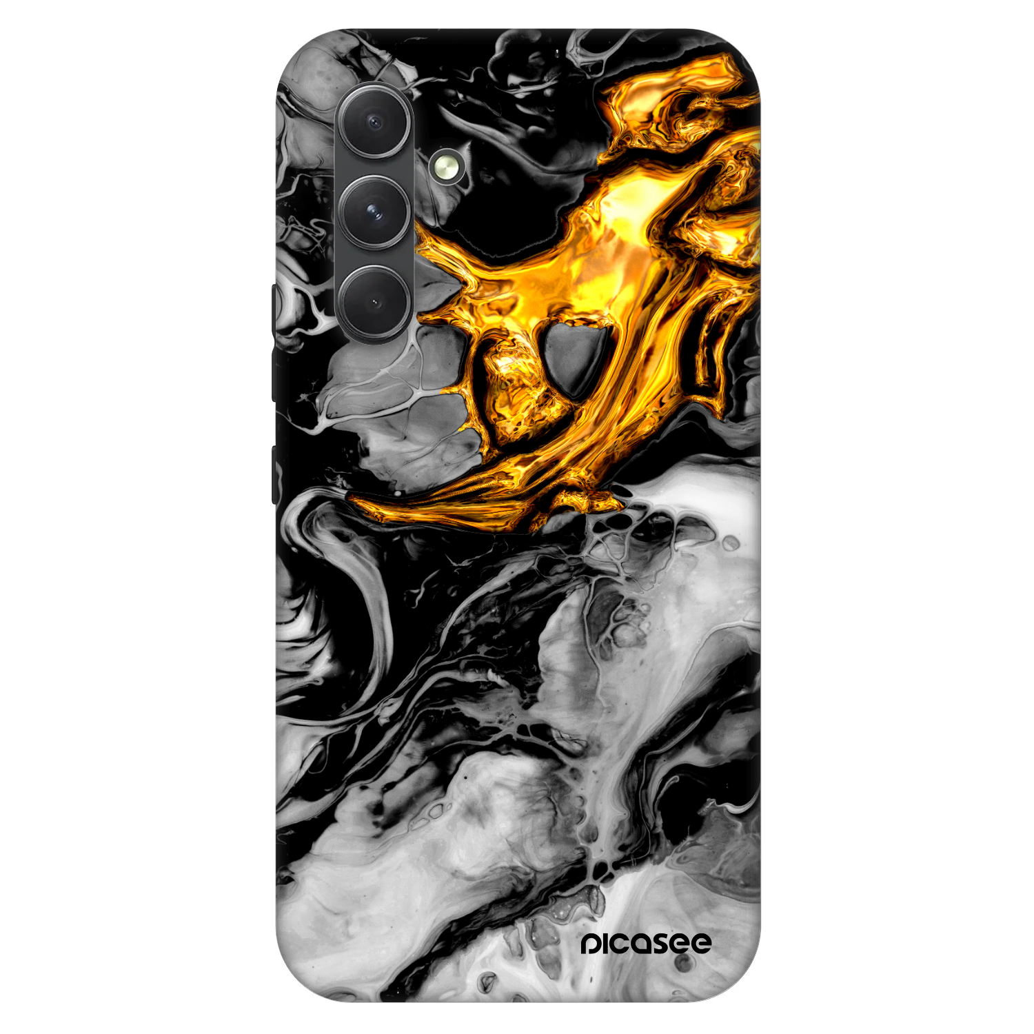 Picasee Fashion Case για Samsung Galaxy A54 5G A546B - Black Gold 2