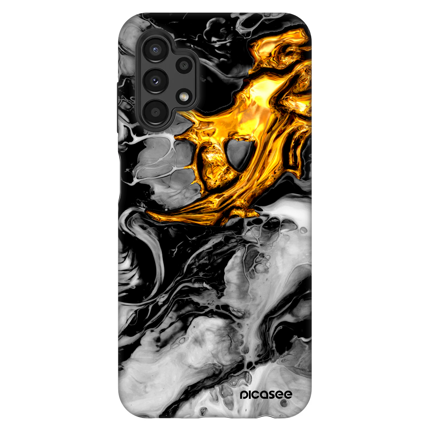 Picasee Fashion Case για Samsung Galaxy A13 4G A135 - Black Gold 2