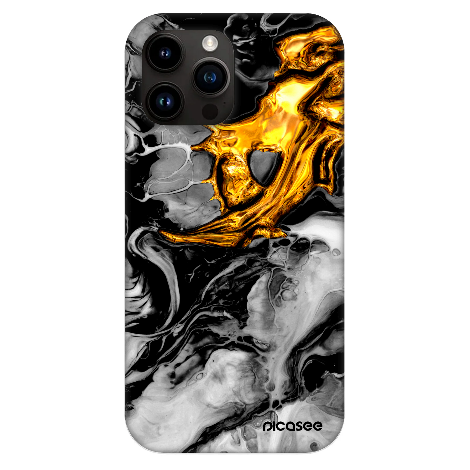 Picasee Fashion Case MagSafe για Apple iPhone 13 Pro Max - Black Gold 2