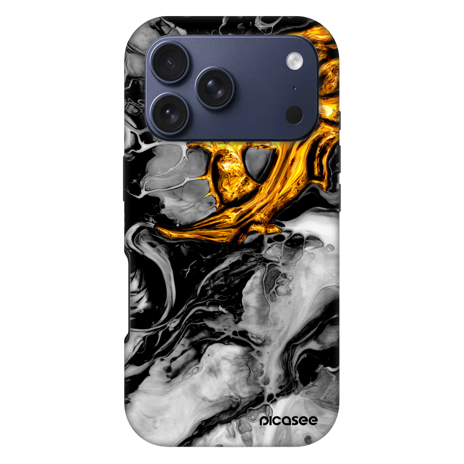 Picasee Fashion Case MagSafe για Apple iPhone 17 Pro - Black Gold 2