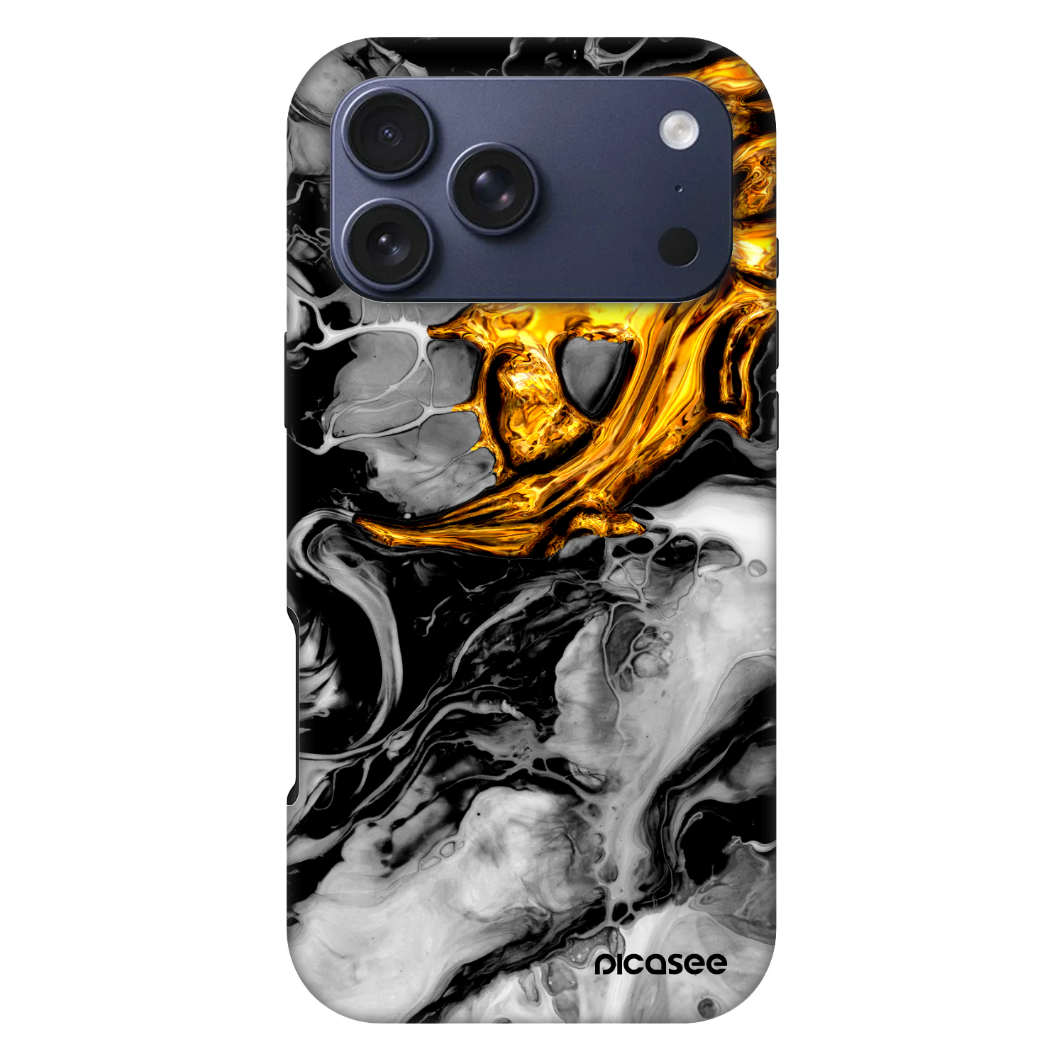 Picasee Fashion Case MagSafe για Apple iPhone 17 Pro Max - Black Gold 2