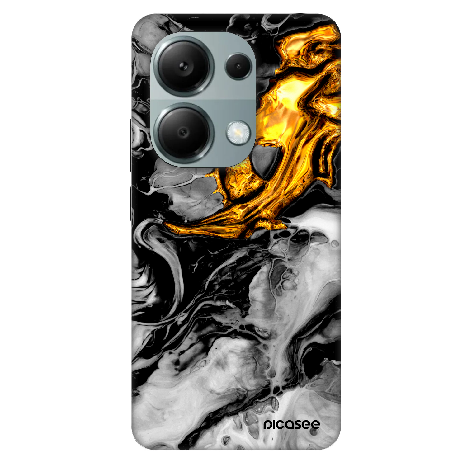 Picasee Fashion Case για Xiaomi Redmi Note 13 Pro 4G - Black Gold 2