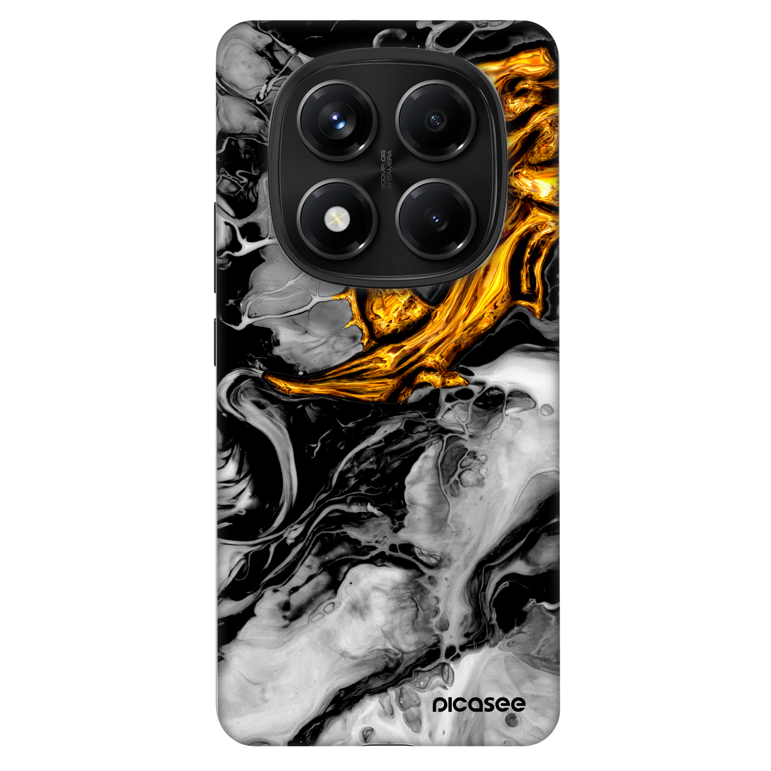 Picasee Fashion Case για Xiaomi Redmi Note 14 Pro 4G - Black Gold 2