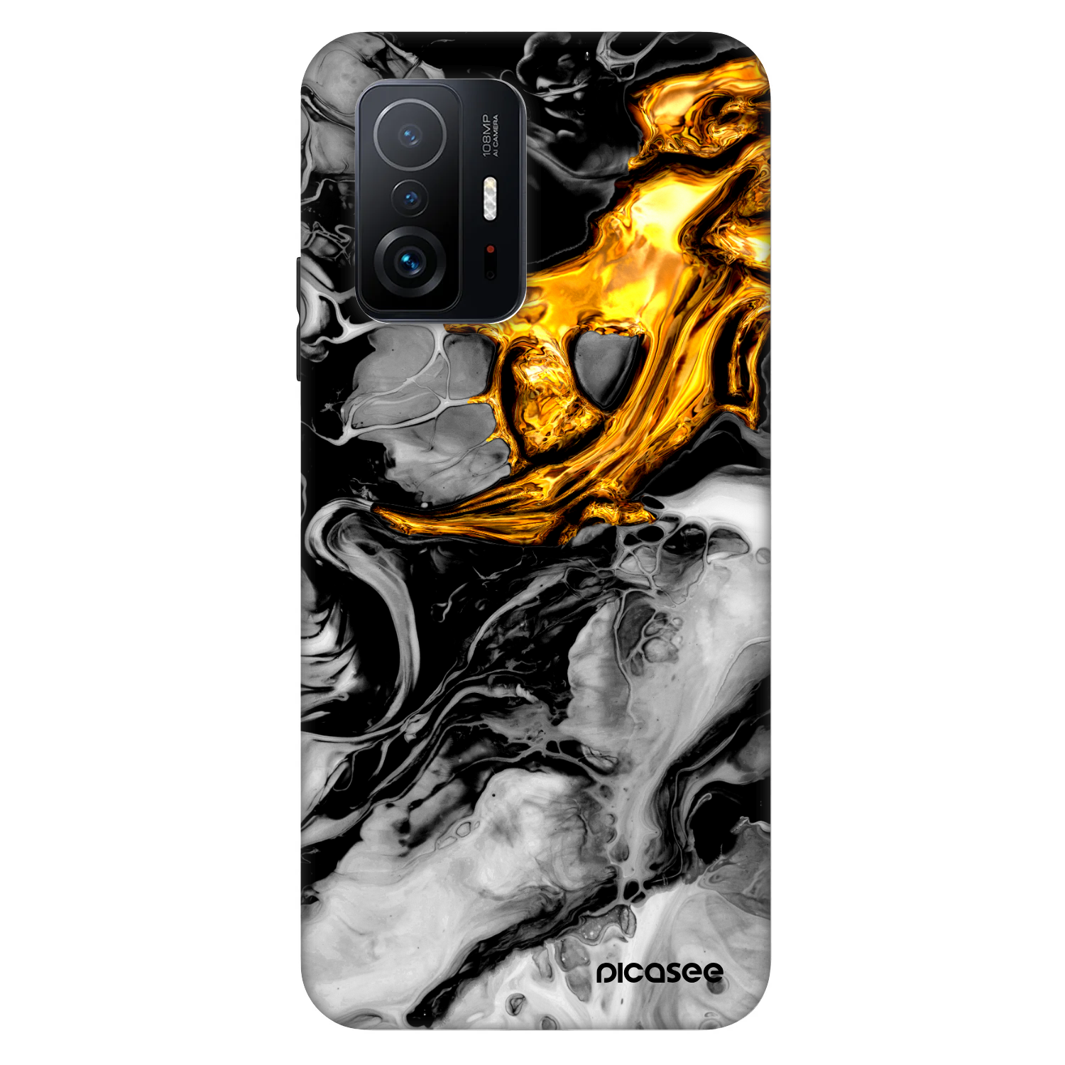 Picasee Fashion Case για Xiaomi 11T - Black Gold 2