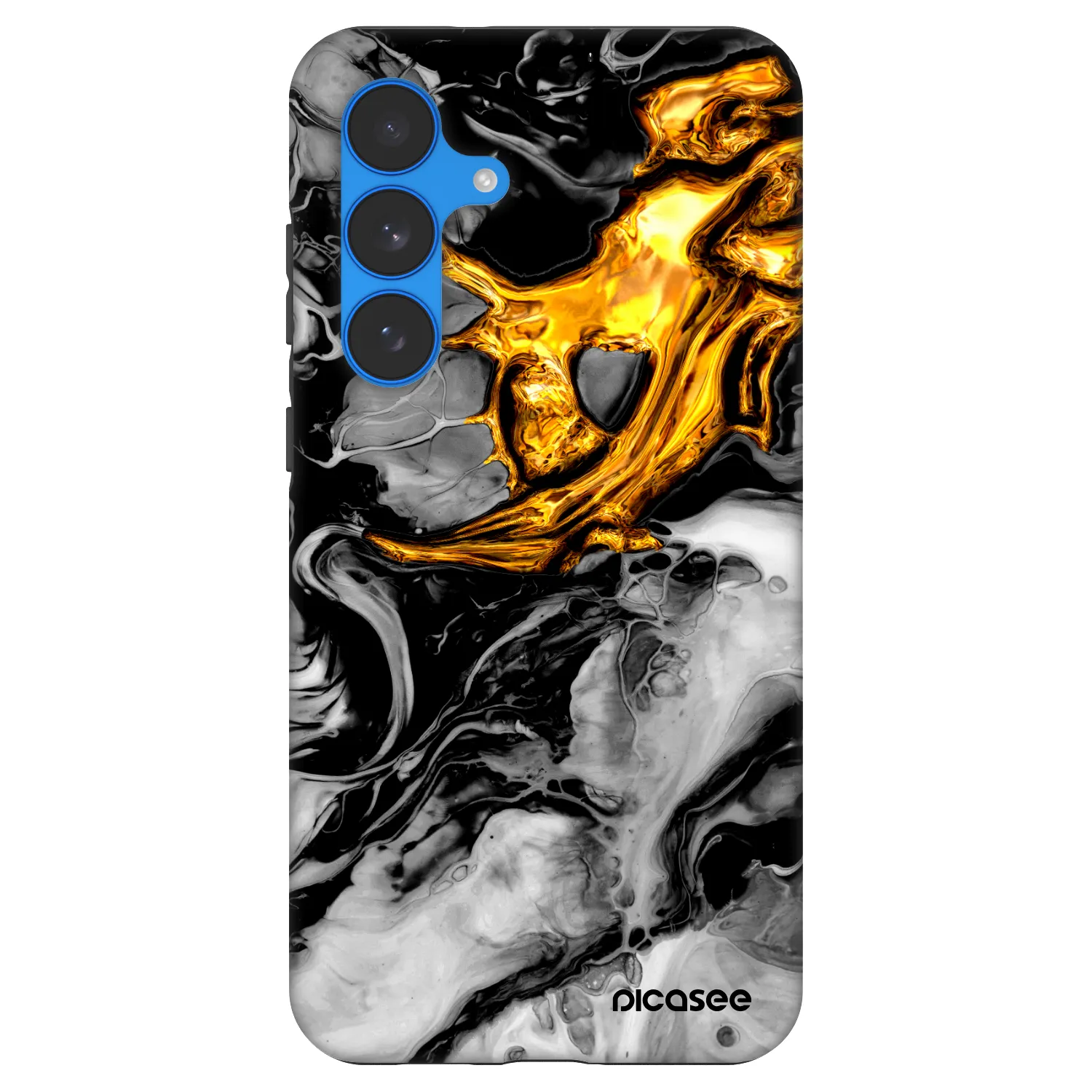 Picasee Fashion Case για Samsung Galaxy S25 FE 5G - Black Gold 2