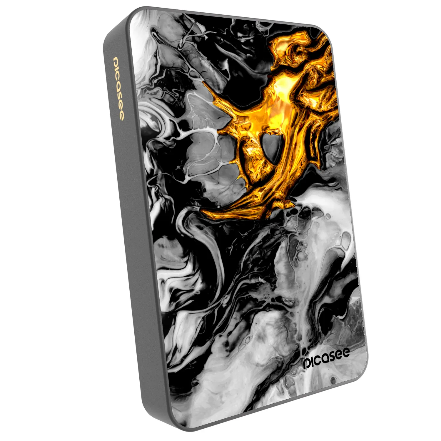 Picasee Powerbank με MagSafe 10 000 mAh Γκρί - Black Gold 2