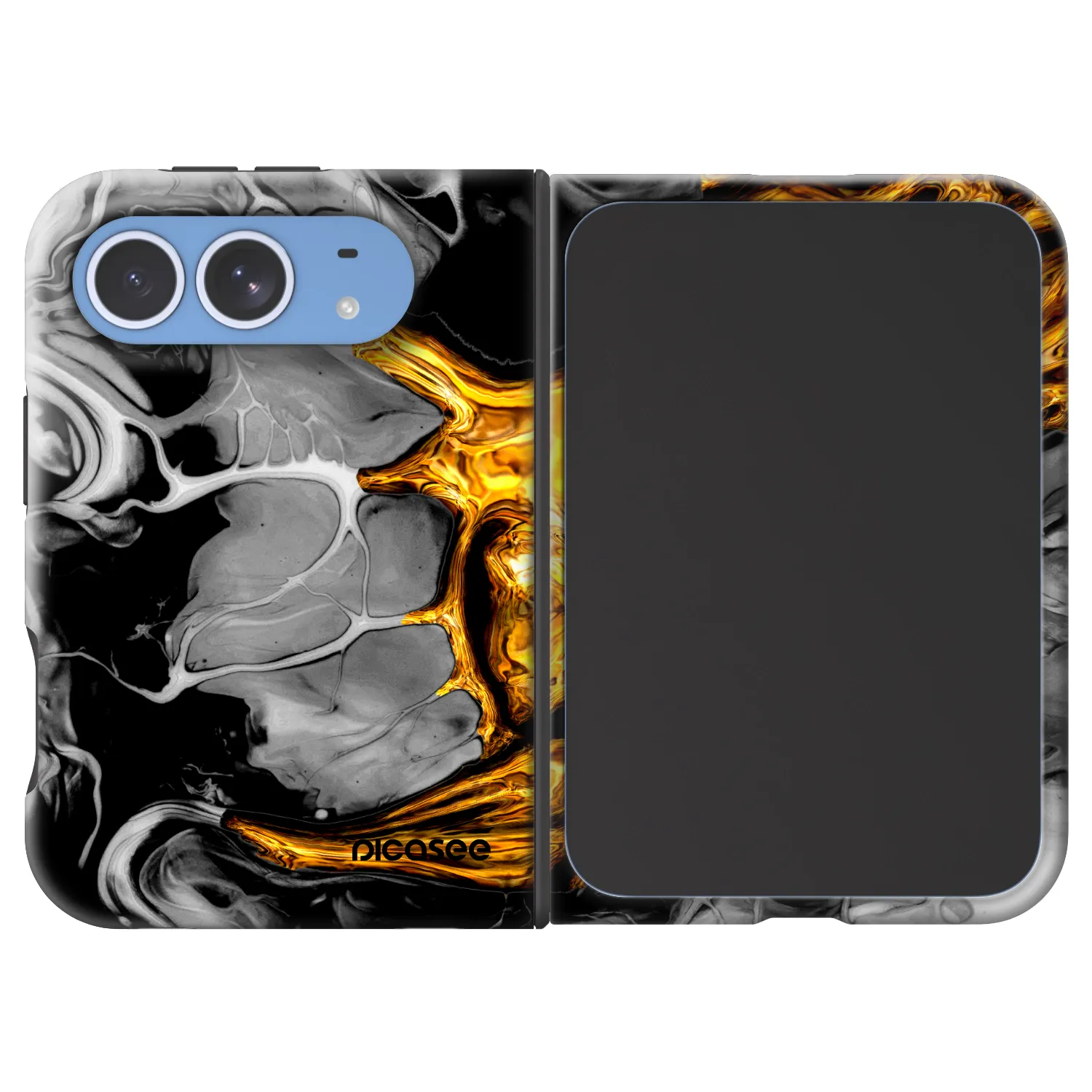 Picasee Fashion Case MagSafe για Apple iPhone Duo - Black Gold 2