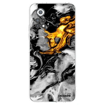 Picasee διαφανής θήκη σιλικόνης Xiaomi Poco X4 Pro 5G - Black Gold 2
