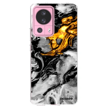 Picasee διαφανής θήκη σιλικόνης Xiaomi 13 Lite - Black Gold 2