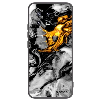 Picasee Μαύρη θήκη σιλικόνης για Xiaomi 13 Pro - Black Gold 2
