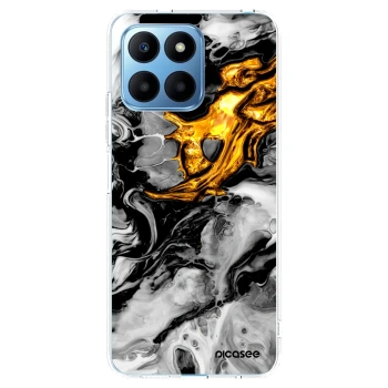 Picasee διαφανής θήκη σιλικόνης Honor 70 Lite - Black Gold 2