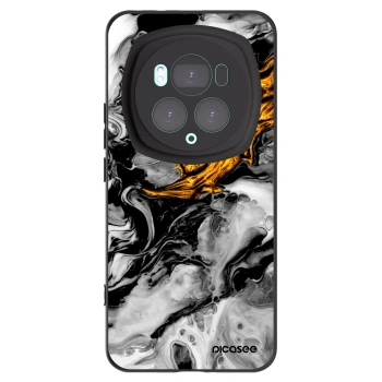 Picasee Μαύρη θήκη σιλικόνης για Honor Magic6 Pro - Black Gold 2
