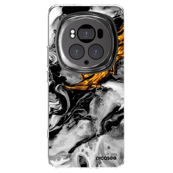 Picasee διαφανής θήκη σιλικόνης Honor Magic6 Pro - Black Gold 2