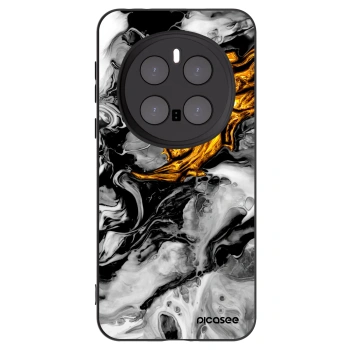 Picasee Μαύρη θήκη σιλικόνης για Honor Magic7 Pro 5G - Black Gold 2