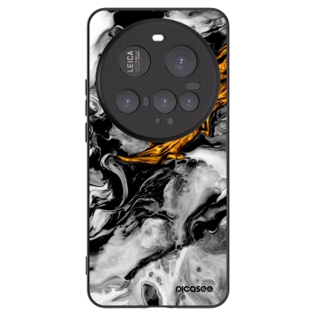 Picasee Μαύρη θήκη σιλικόνης για Xiaomi 15 Ultra - Black Gold 2