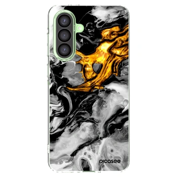 Picasee διαφανής θήκη σιλικόνης Samsung Galaxy A26 5G A266B - Black Gold 2