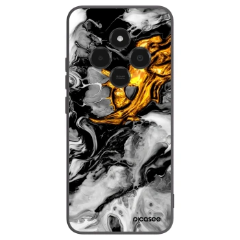 Picasee Μαύρη θήκη σιλικόνης για Xiaomi Poco C75 - Black Gold 2