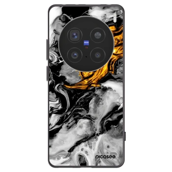Picasee Μαύρη θήκη σιλικόνης για Vivo X200 Pro - Black Gold 2