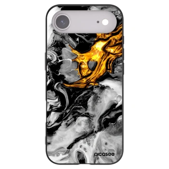 Picasee Μαύρη θήκη σιλικόνης για Apple iPhone Air - Black Gold 2