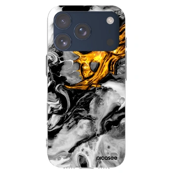 Picasee διαφανής θήκη σιλικόνης Apple iPhone 17 Pro - Black Gold 2