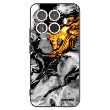 Picasee Μαύρη θήκη σιλικόνης για Xiaomi 15T Pro - Black Gold 2