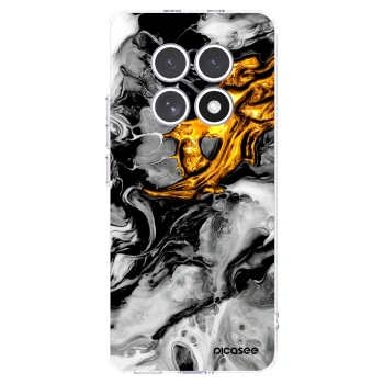 Picasee διαφανής θήκη σιλικόνης Xiaomi Redmi Note 15 - Black Gold 2