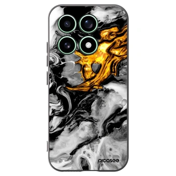 Picasee Μαύρη θήκη σιλικόνης για Xiaomi 17 - Black Gold 2