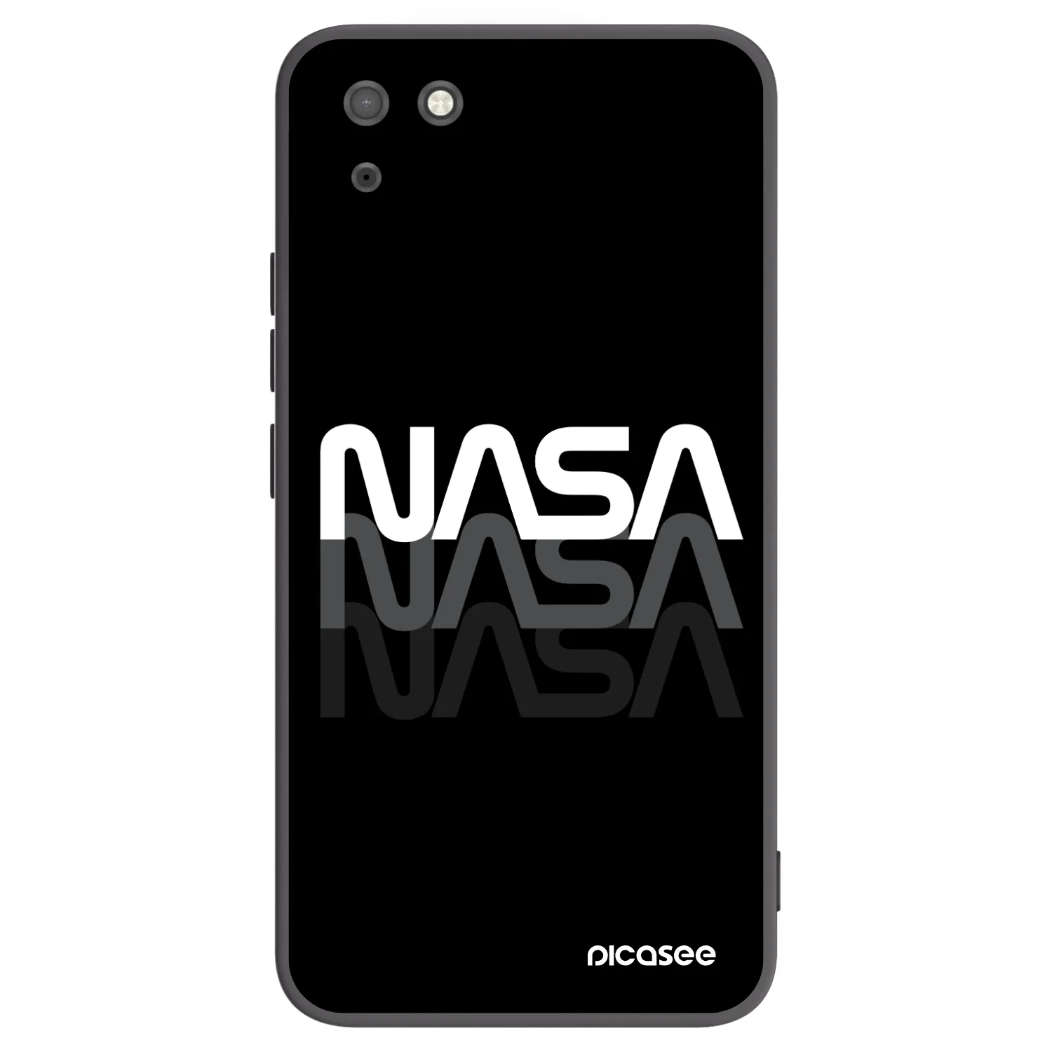 Picasee Μαύρη θήκη σιλικόνης για Huawei Y5P - NASA Triple