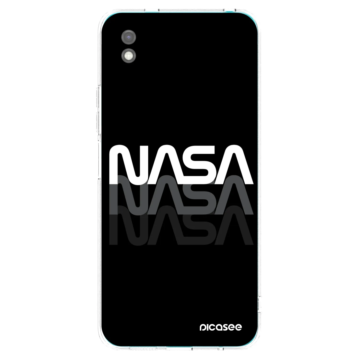 Picasee Μαύρη θήκη σιλικόνης για Xiaomi Redmi 9A - NASA Triple