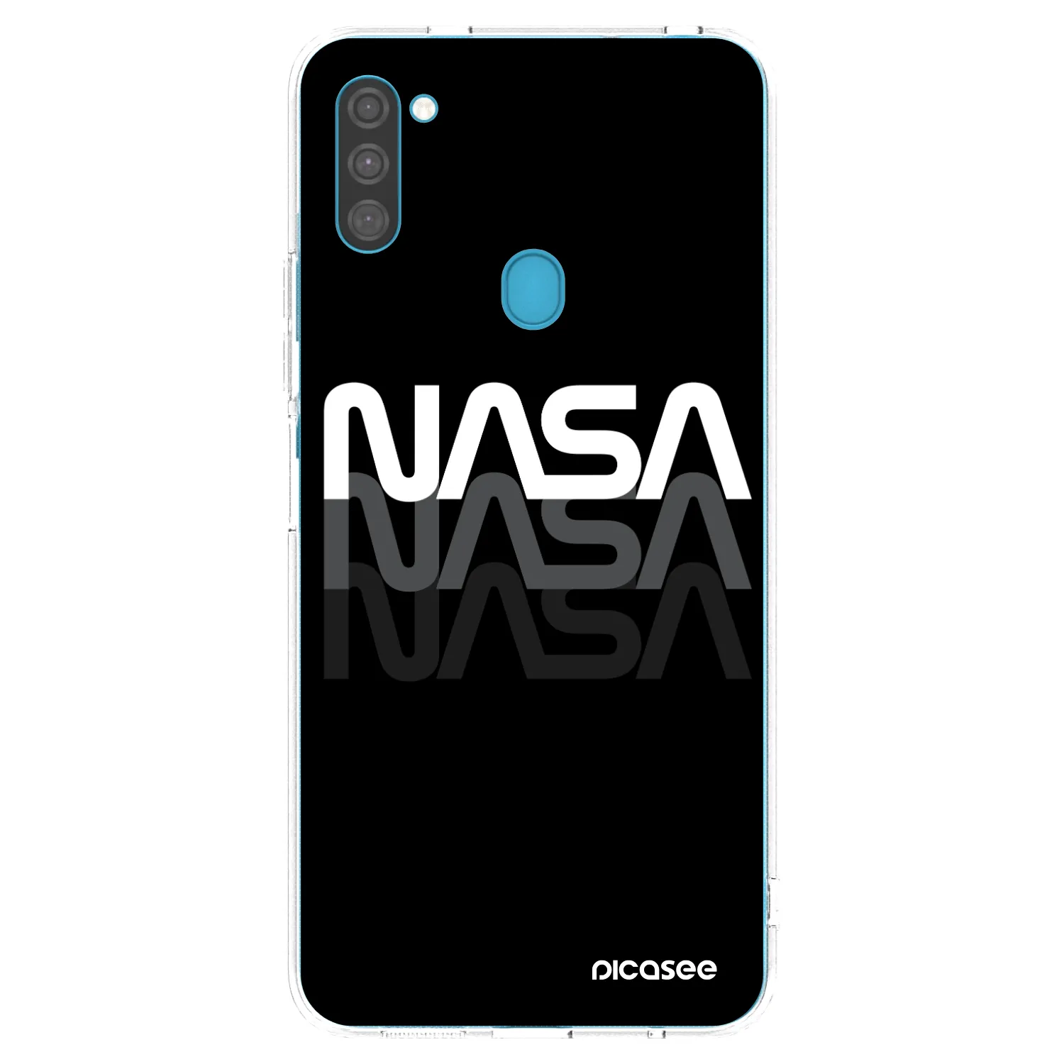 Picasee διαφανής θήκη σιλικόνης Samsung Galaxy M11 - NASA Triple