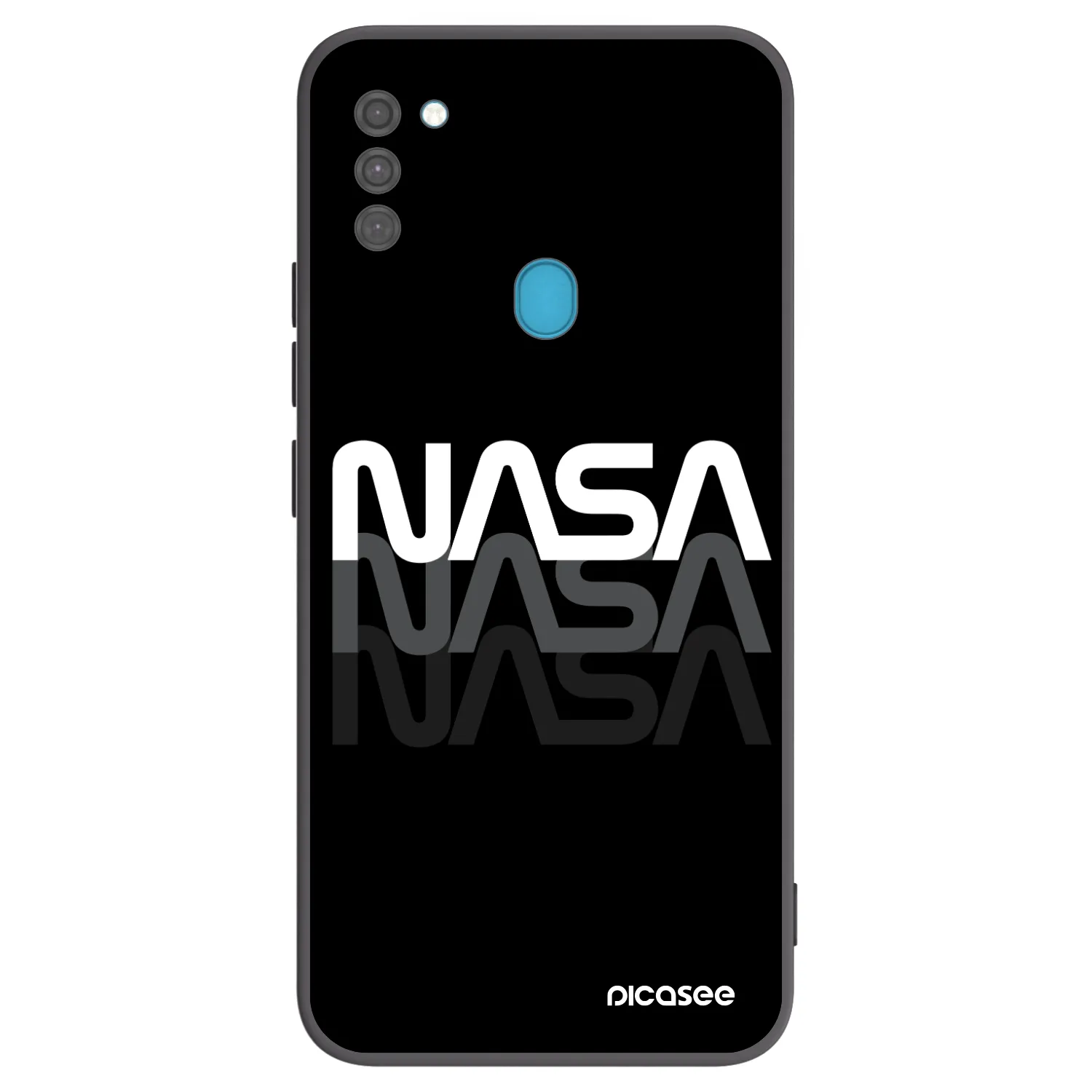 Picasee Μαύρη θήκη σιλικόνης για Samsung Galaxy M11 - NASA Triple