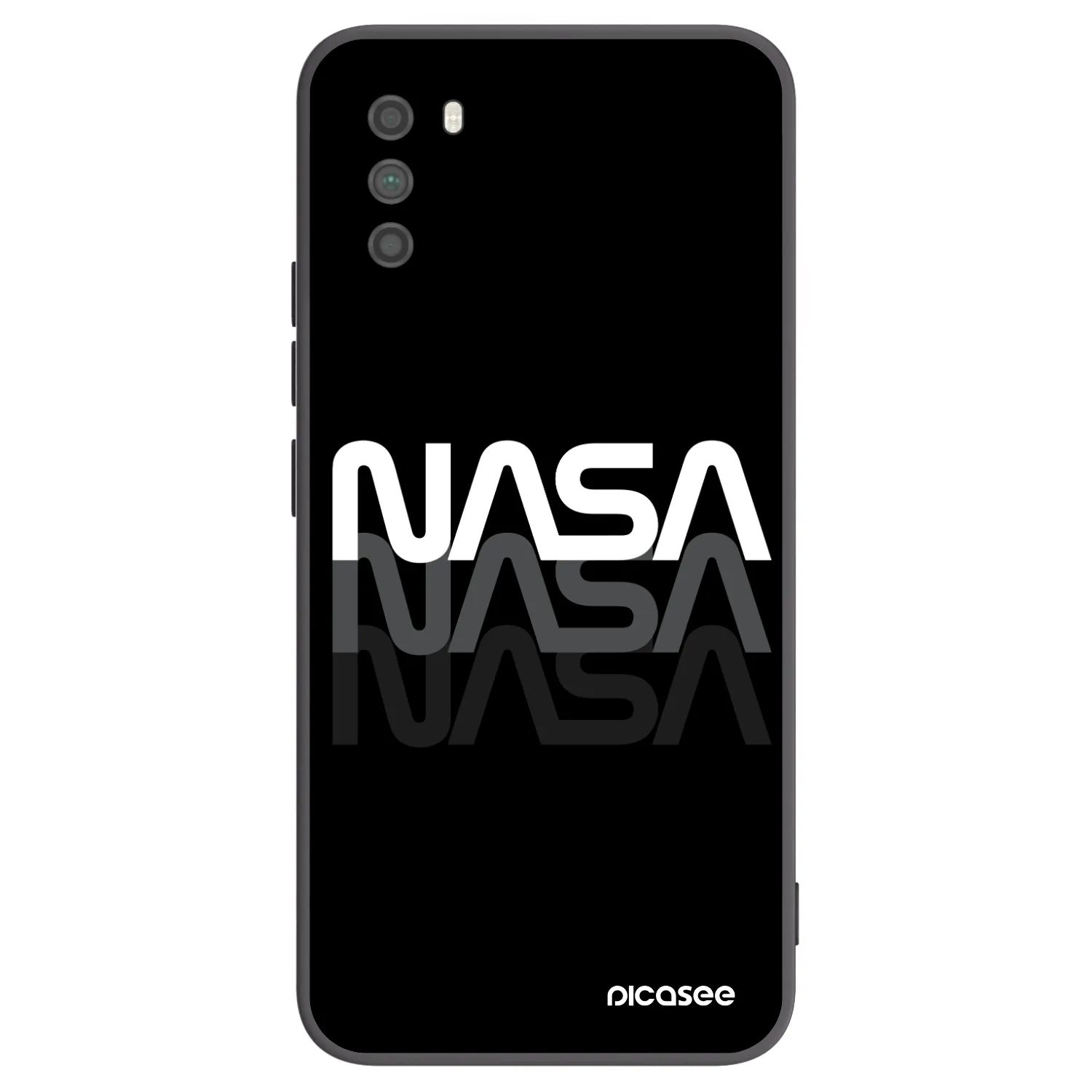 Picasee Μαύρη θήκη σιλικόνης για Xiaomi Poco M3 - NASA Triple