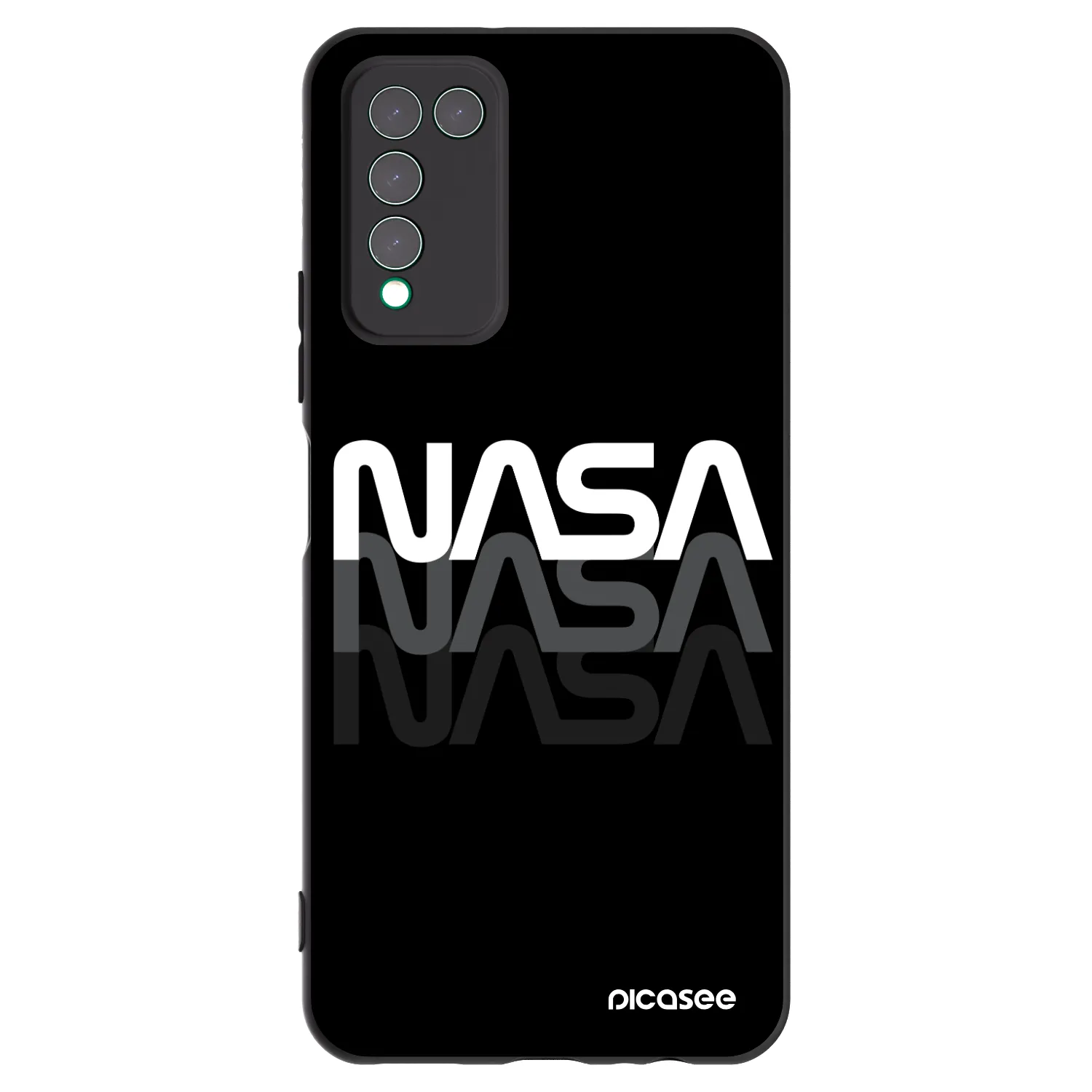 Picasee Μαύρη θήκη σιλικόνης για Honor 10X Lite - NASA Triple
