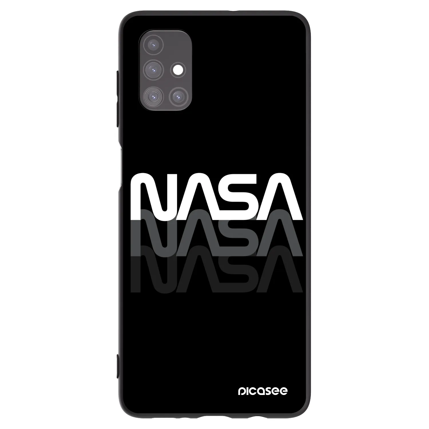 Picasee Μαύρη θήκη σιλικόνης για Samsung Galaxy M51 M515F - NASA Triple