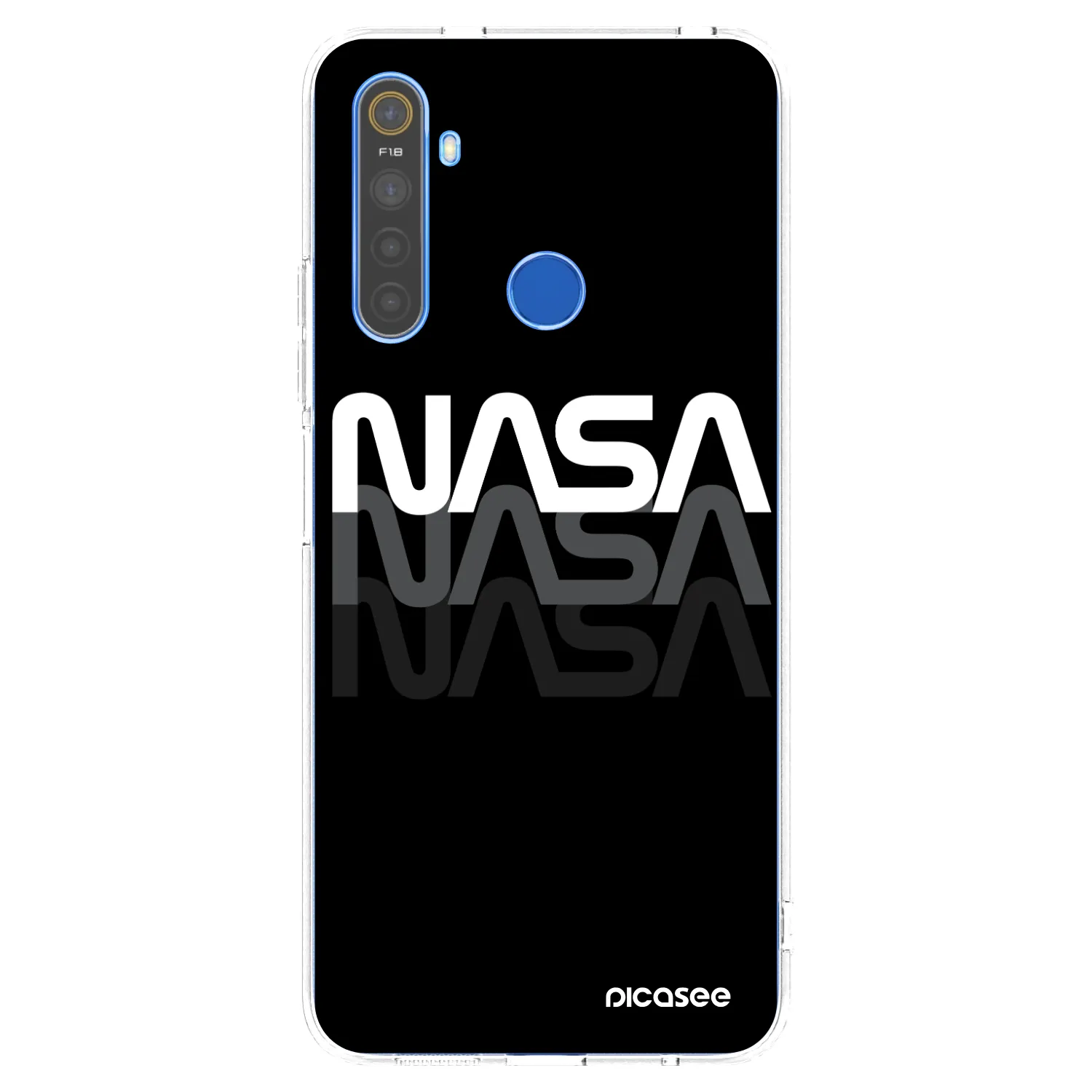 Picasee διαφανής θήκη σιλικόνης Realme 5 - NASA Triple