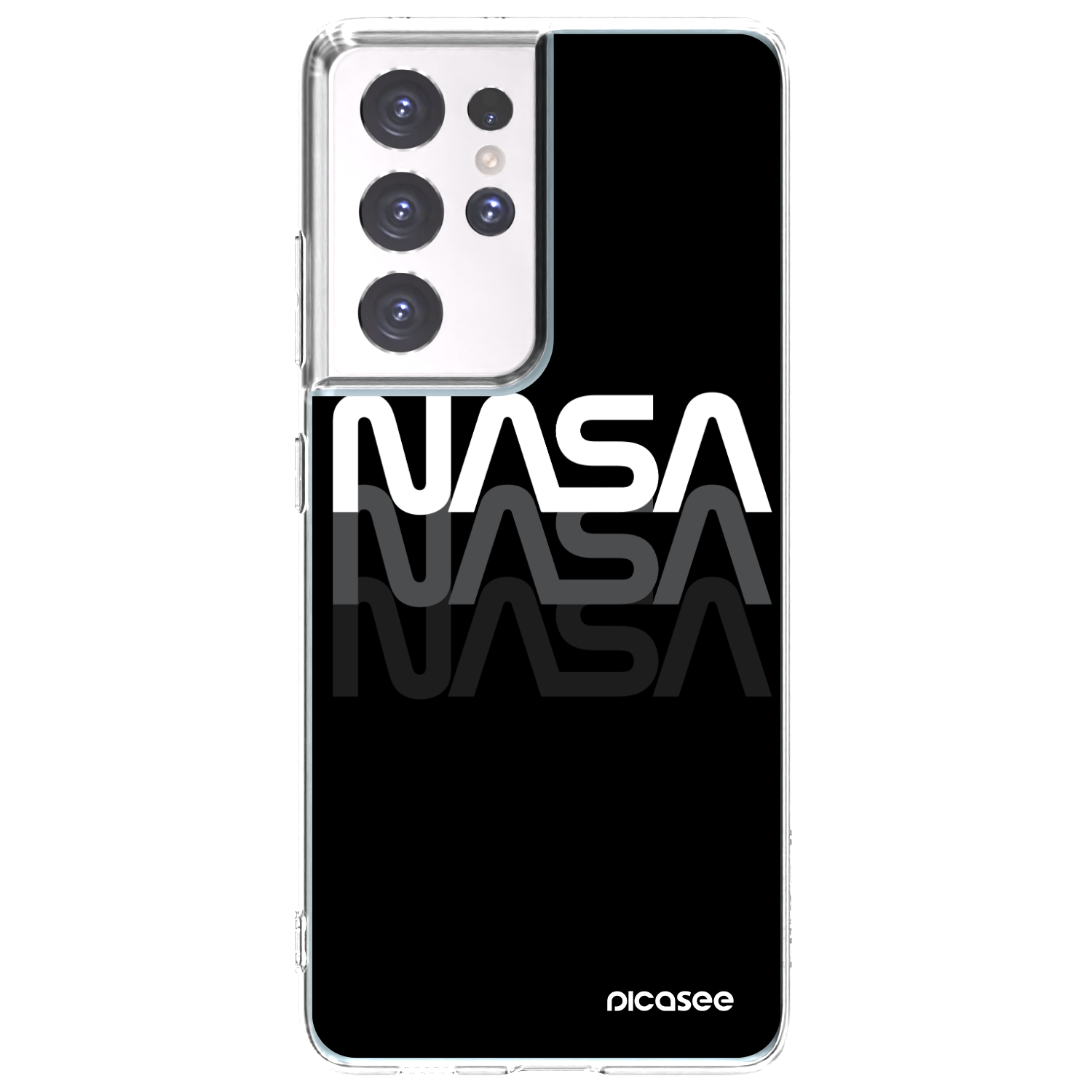 Picasee διαφανής θήκη σιλικόνης Samsung Galaxy S21 Ultra 5G G998B - NASA Triple