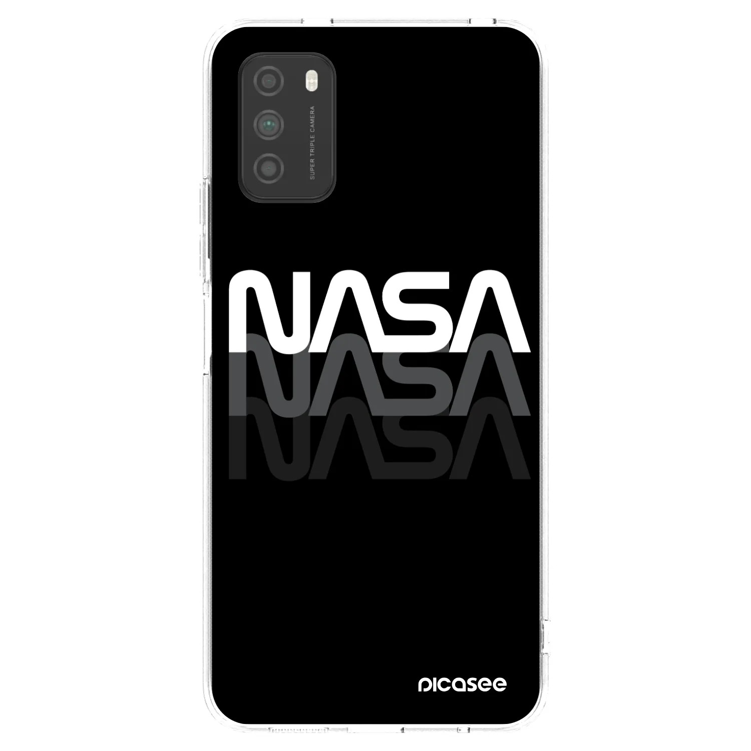 Picasee διαφανής θήκη σιλικόνης Xiaomi Poco M3 - NASA Triple