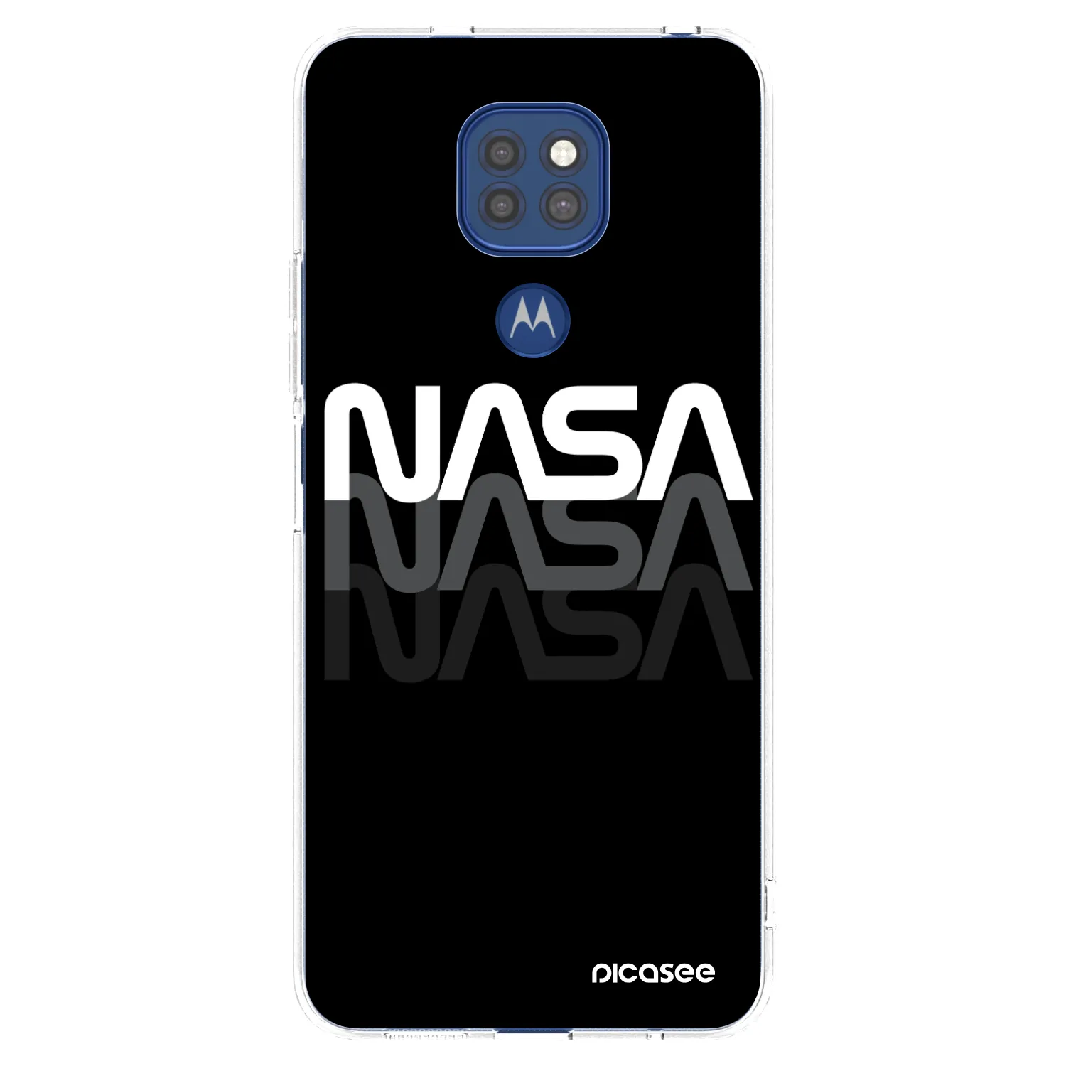 Picasee διαφανής θήκη σιλικόνης Motorola Moto G9 Play - NASA Triple