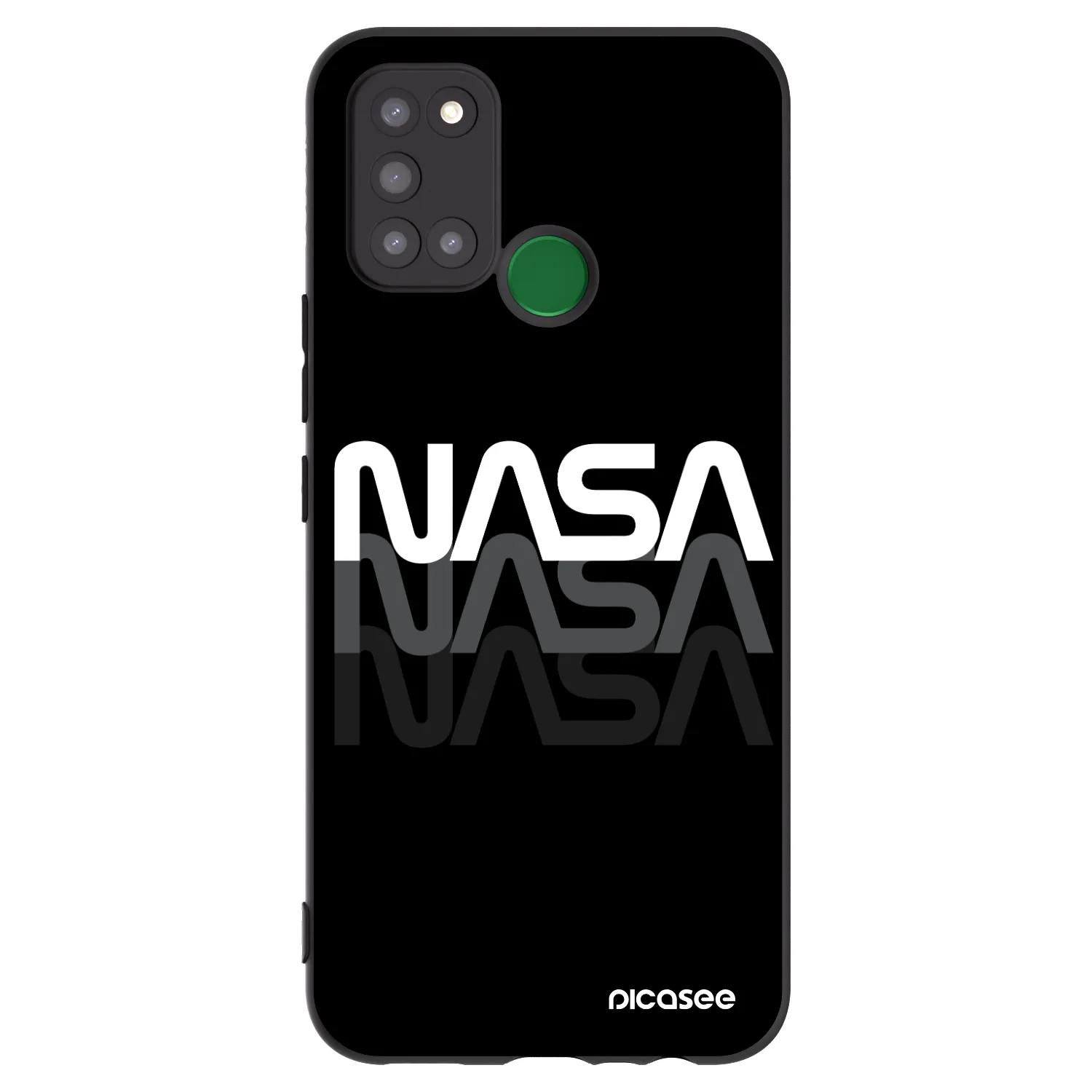 Picasee Μαύρη θήκη σιλικόνης για Realme 7i - NASA Triple