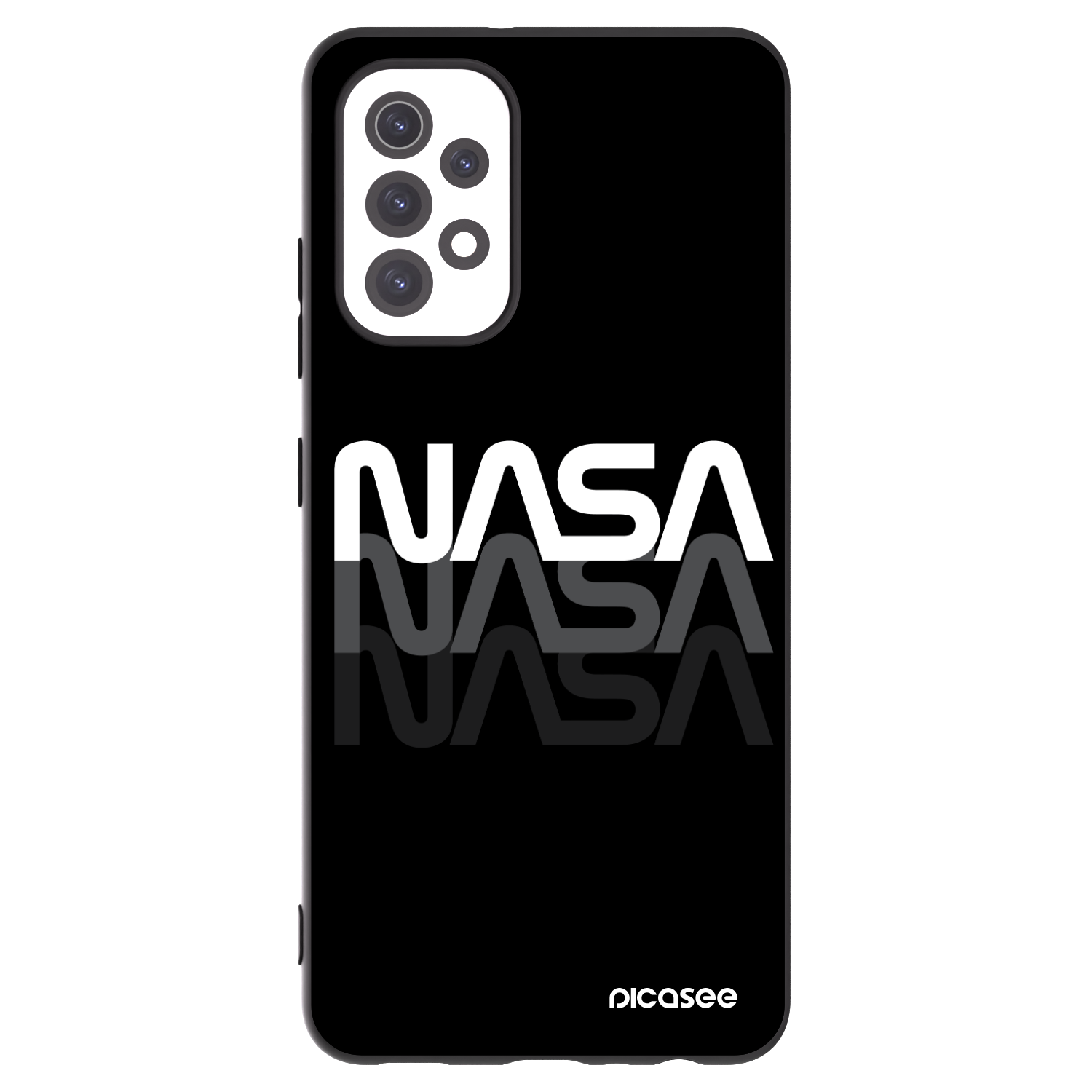 Picasee Μαύρη θήκη σιλικόνης για Samsung Galaxy A32 5G A326B - NASA Triple